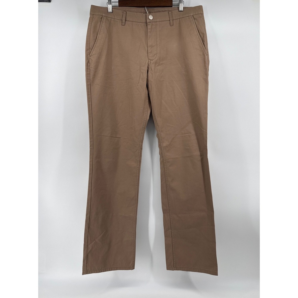 Bonobos Mens Straight Fit Washed Chinos Tan Khaki Pants 36/34